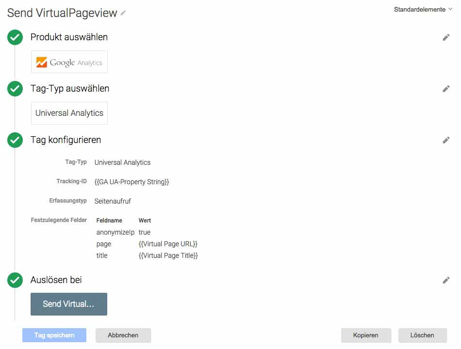 Google Tag Manager Virtual Pageview senden