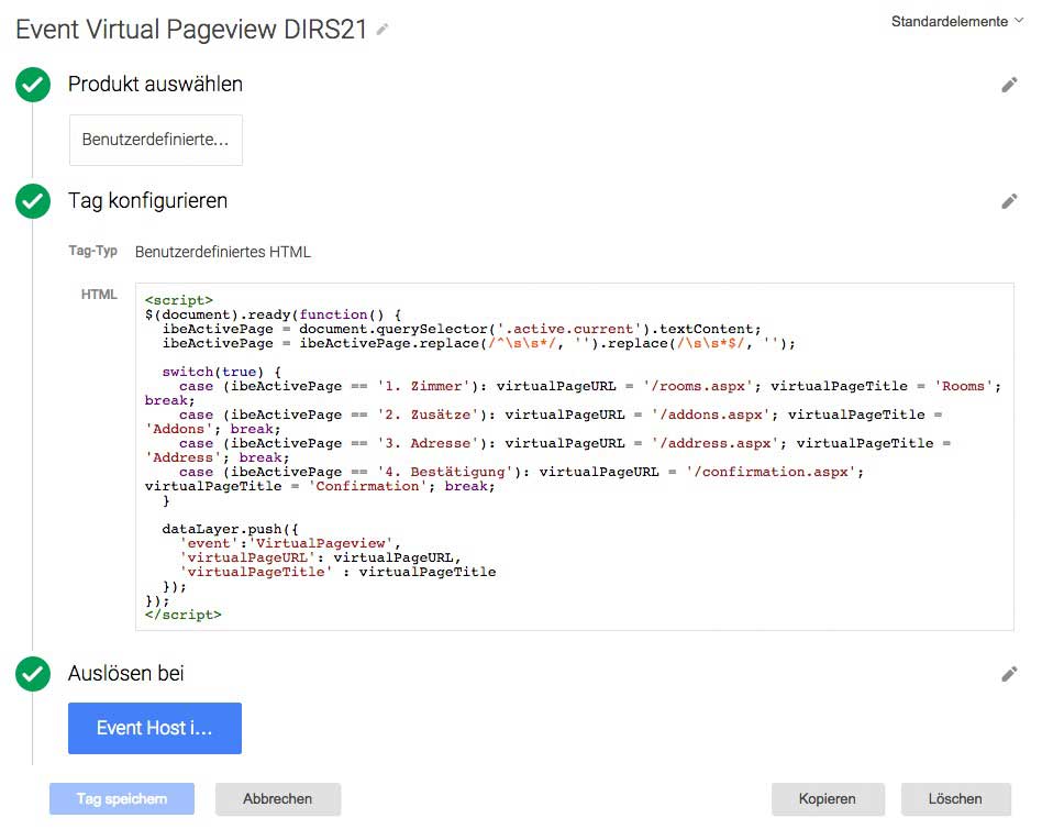 Google Tag Manager Virtual Pageview Setup